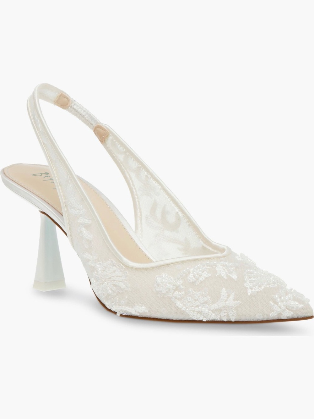 Betsey Johnson Women's Nikki Embroidered Slingback Heels